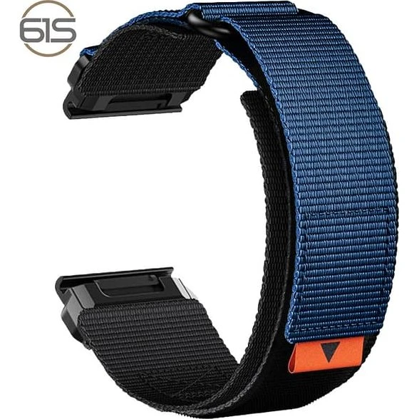 26 mm nylon urrem til Garmin Fenix 8/7X Pro/5X/6X - Blå
