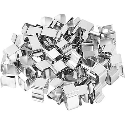 Kraftige metalkroge til julelys, 50 stk. i manganstål