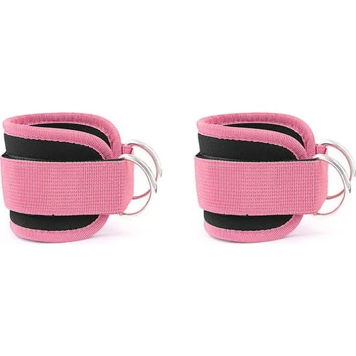 Ankelremme til kabelmaskiner, 2-pak, Pink