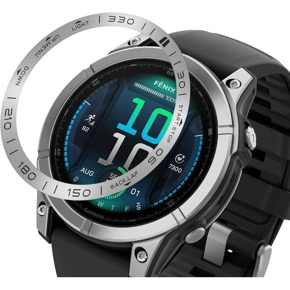 Garmin Fenix 8 Bezel-ring i rustfrit stål - Silver 51mm
