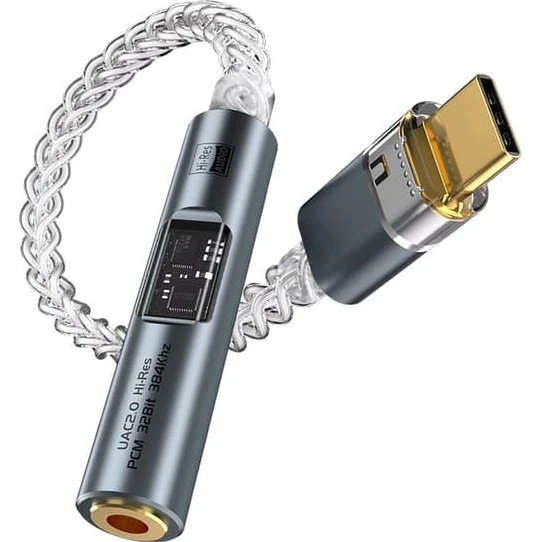 BA23 USB-C til 3,5 mm Lydadapter med DAC - Grey