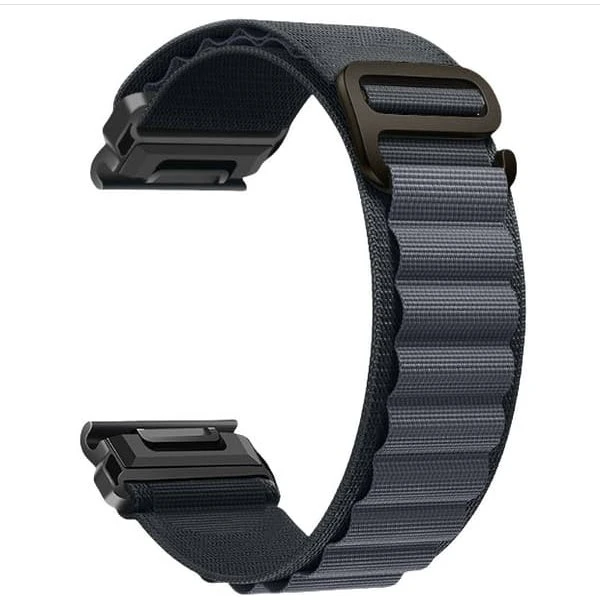 Urrem til Garmin Fenix 8/7/6/Tactix - 22 mm Dark Grey