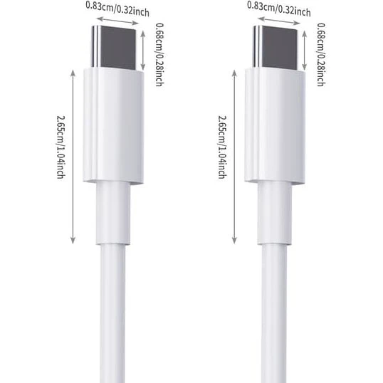 3m USB C til USB C-kabel, 60W hurtigoplader