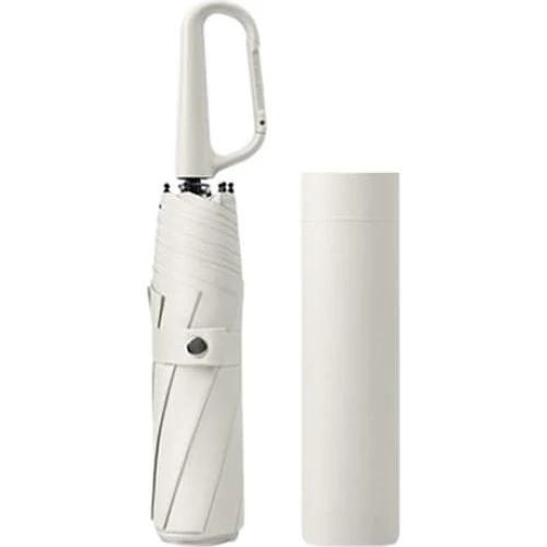 Automatisk Rejseparaply med Ringklemme - White