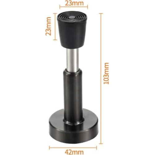 Hydraulisk dørstop Black 10 cm - Borefri eller med boring