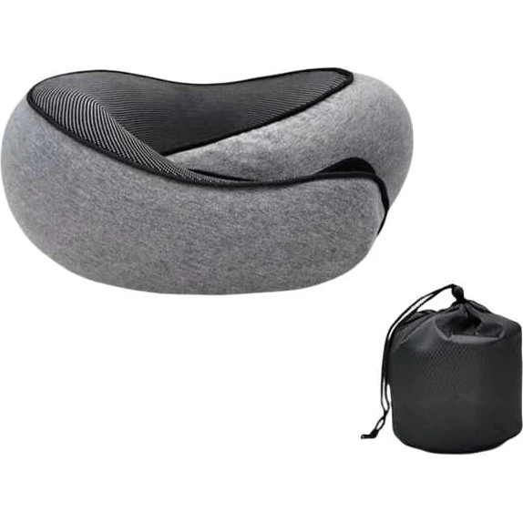 Bærbar Kontorlur Nakkepude - Komfort og Støtte, Grey
