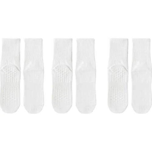 Skridsikre yogasokker (3 par) - White