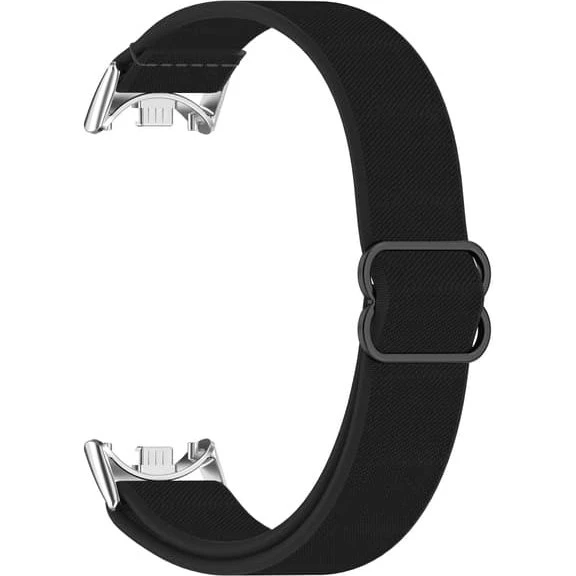 Xiaomi Mi Band 9/8/NFC Åndbar Nylon Urrem - Sort
