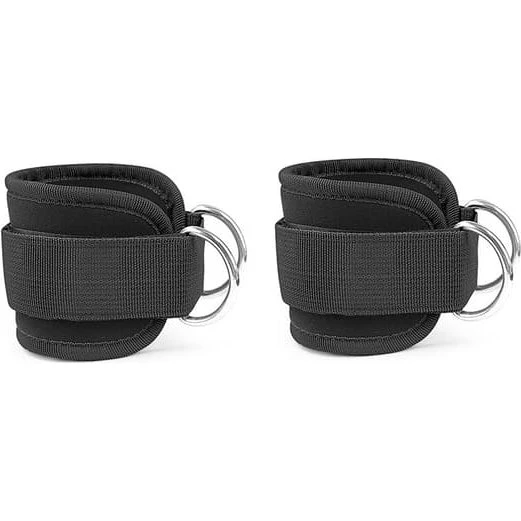 Ankelremme til kabelmaskiner, 2-pak, Black