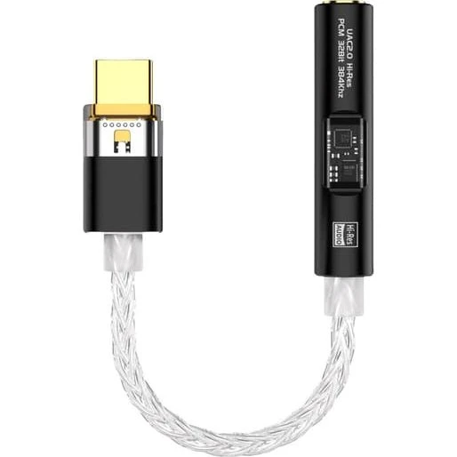 BA23 USB-C til 3,5 mm lydstikadapter med DAC - Black