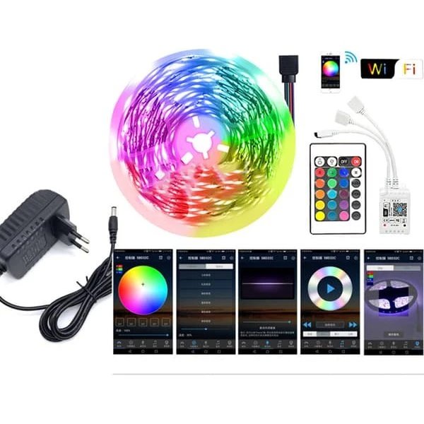 Smart LED Strip Lights 15M med WiFi & App-styring