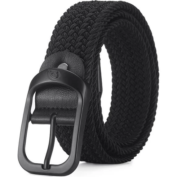 Herre Elastisk Vævet Bælte 105cm - Sort