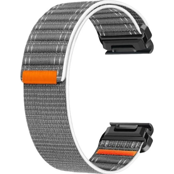 Nylon urrem til Garmin Fenix 8/Epix/935/965 - Grå 22 mm