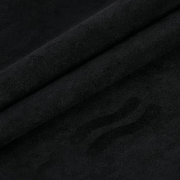 Selvklæbende ruskind stof patch - Sort - XL