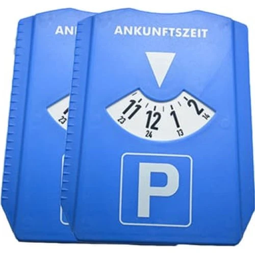 Parkeringsskive med isskraber til biler (2-pak)