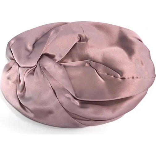 100% Morbærsilke dobbeltlags sovehætte - Pink