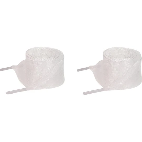 Gennemsigtige Organza Ribbon Snørebånd - 120cm - White