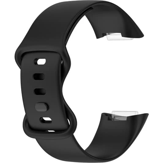 Silikone urrem til Fitbit Charge 5 & Charge 6 - Sort, S