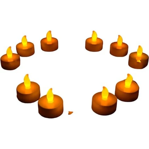 10-pak LED fyrfadslys, batteridrevne flammeløse stearinlys