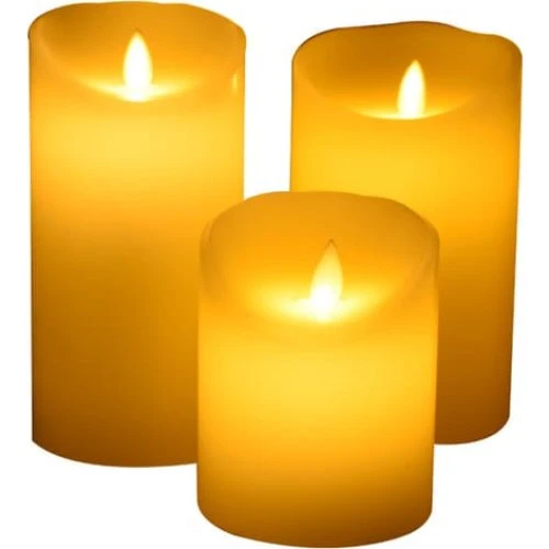 LED-stearinlys med flimrende flamme (M) - Blød bevægelse