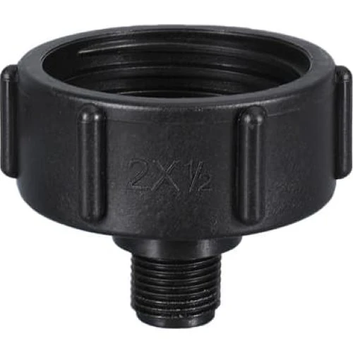 Vandhaneadapter til IBC tank, sort PP, 1/2 tomme