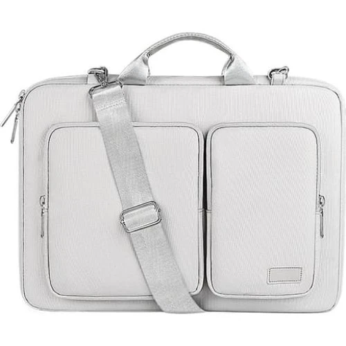 Laptopmappe med skulderrem SilverGrey L