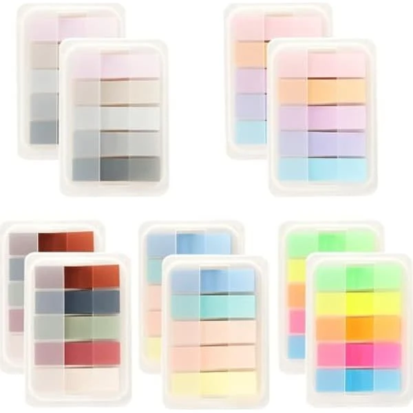 Fluorescerende Sticky Notes med etui og indeksnoter