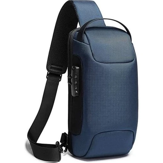 Crossbody-taske i vandafvisende blå 900D Oxford