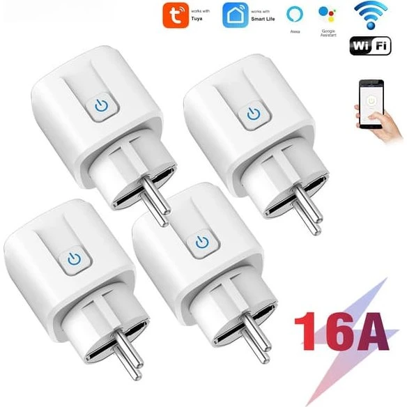 Smart Plug WiFi fjernbetjeningskontakt 4-pak 16A