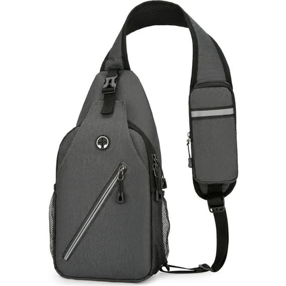 Multifunktionel Crossbody-skuldertaske til mænd - Dark Grey