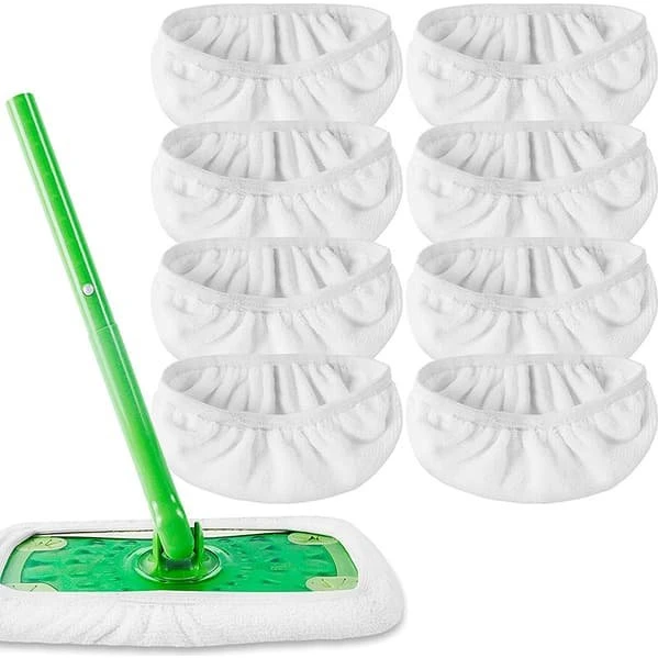Swiffer erstatningsstofbetræk 8-pak, M, hvid