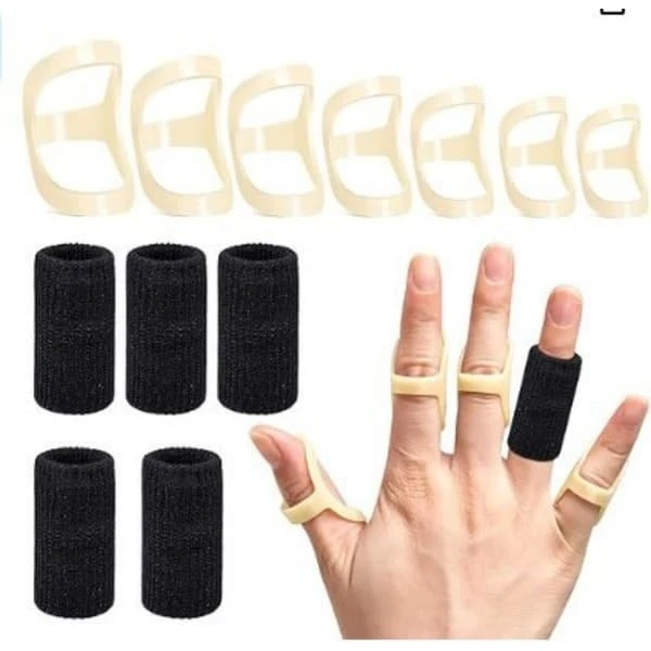 Fingerbeskyttelsessæt i polyester og silikone
