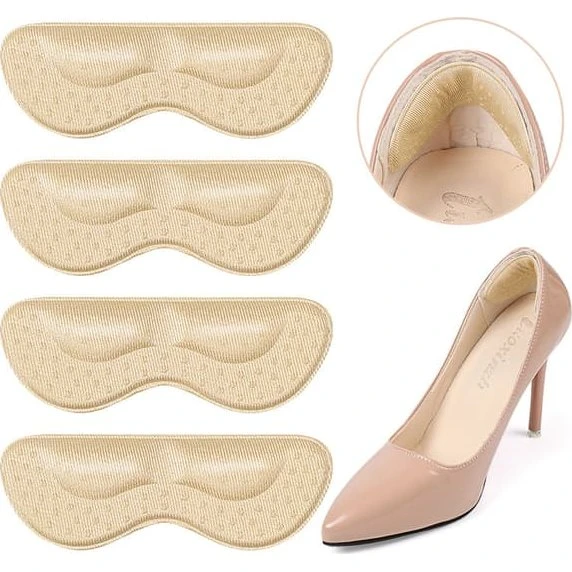 Hælbeskyttere / Skoreparationslapper - 2 par - Beige