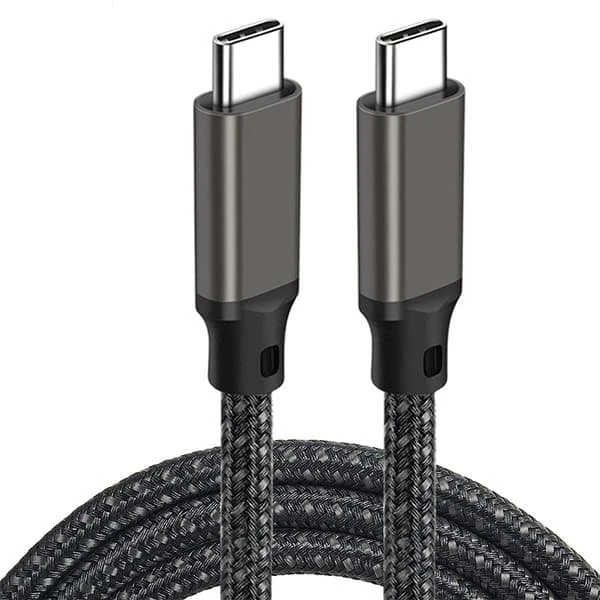 2M USB-C til USB-C hurtigopladningskabel - Sort Titanium 2 m