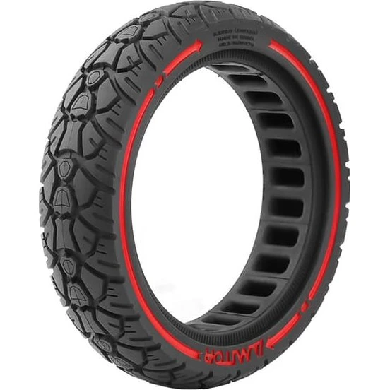 8,5x2,0 (230x50) Off-road Solid Dæk med Rød Streg