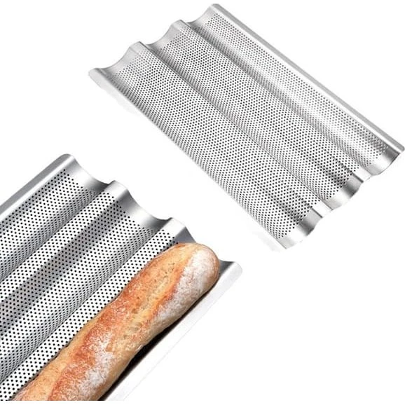 Bageplade til baguette i rustfrit stål