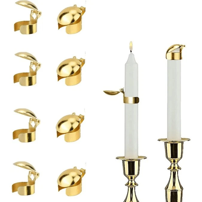 Rund Candle Snuffer, Automatisk 8-pak Gold