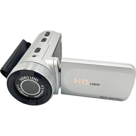 HD Digitalkamera med vidvinkelobjektiv, White