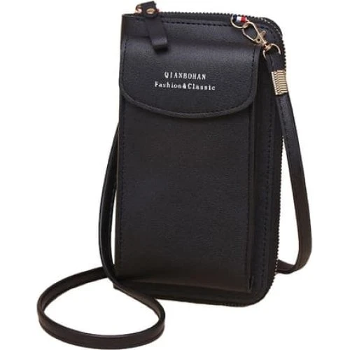 Crossbody-mobiltaske i PU-læder - Black