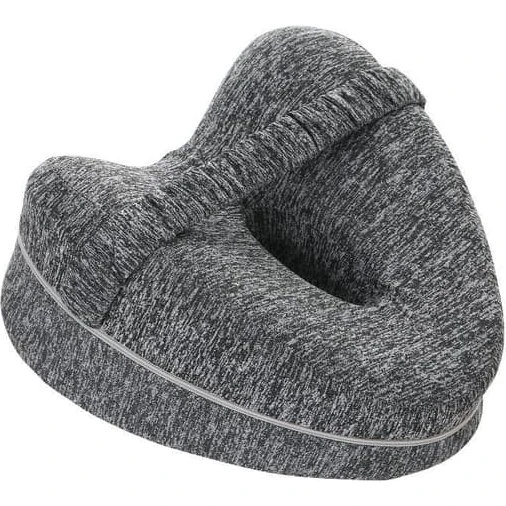 Hjerteformet Ergonomisk Benpude - Ortopædisk Memoryskum, Gray