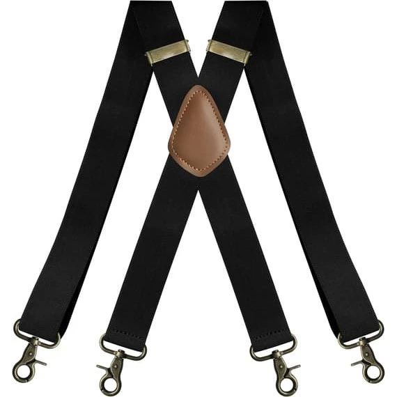 Elastiske seler med krydset ryg, Black, One Size