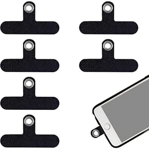 Beslag til mobilledning, sort, 10-pak, 61x36 mm