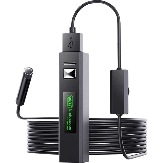 Trådløst Endoskopkamera 1200P HD IP68 - Sort, 1m