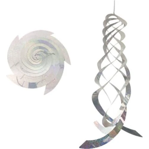 Reflekterende fugleskræmsel spiral Silver, 45x30,5 cm