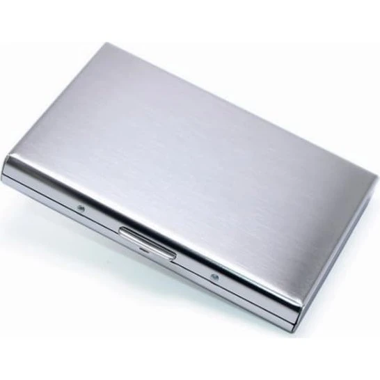 RFID-kortholder i rustfrit stål og PVC, Silver, 6 kortpladser