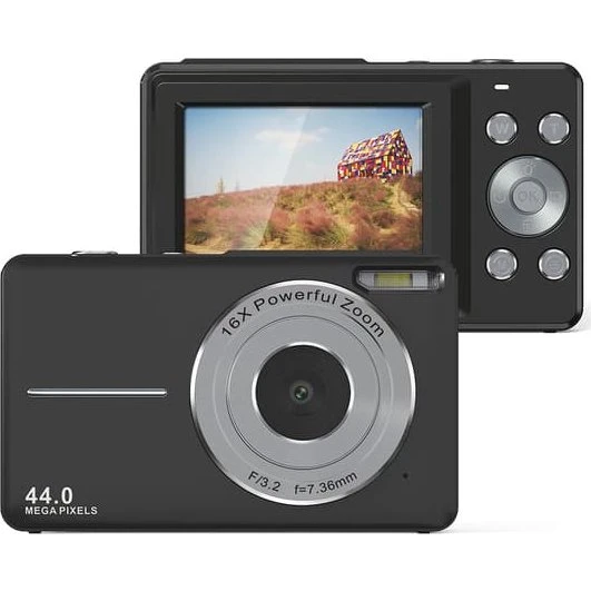 Digitalkamera 44MP 1080P 16X Zoom - Black