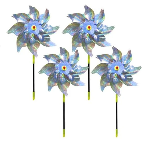 Reflekterende fugleskræmsel vindspindere 4-pack, sølv