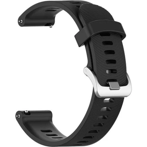 Urrem til Garmin Forerunner 245 - Sort Silikone 20 mm