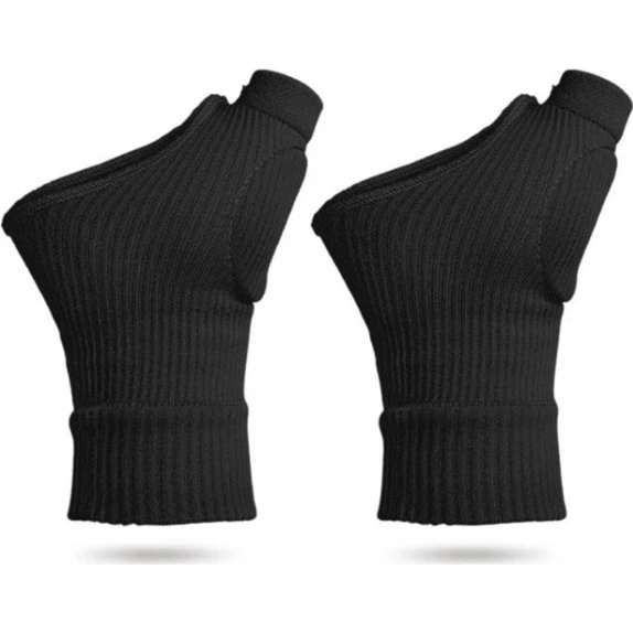 Håndleds tommelfingerstøtte Kompressionshandsker - Black