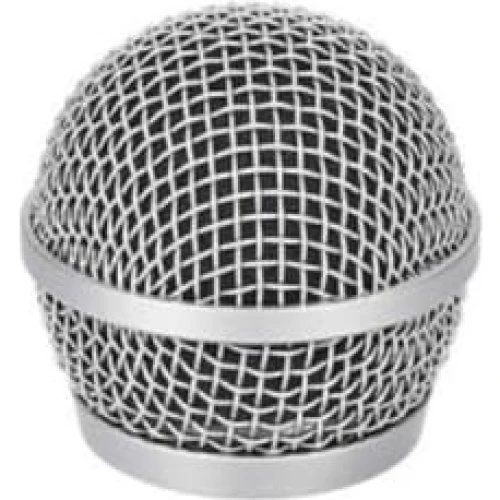 Shure Mikrofonhoved med skumfilter - Sølv 50x50 mm